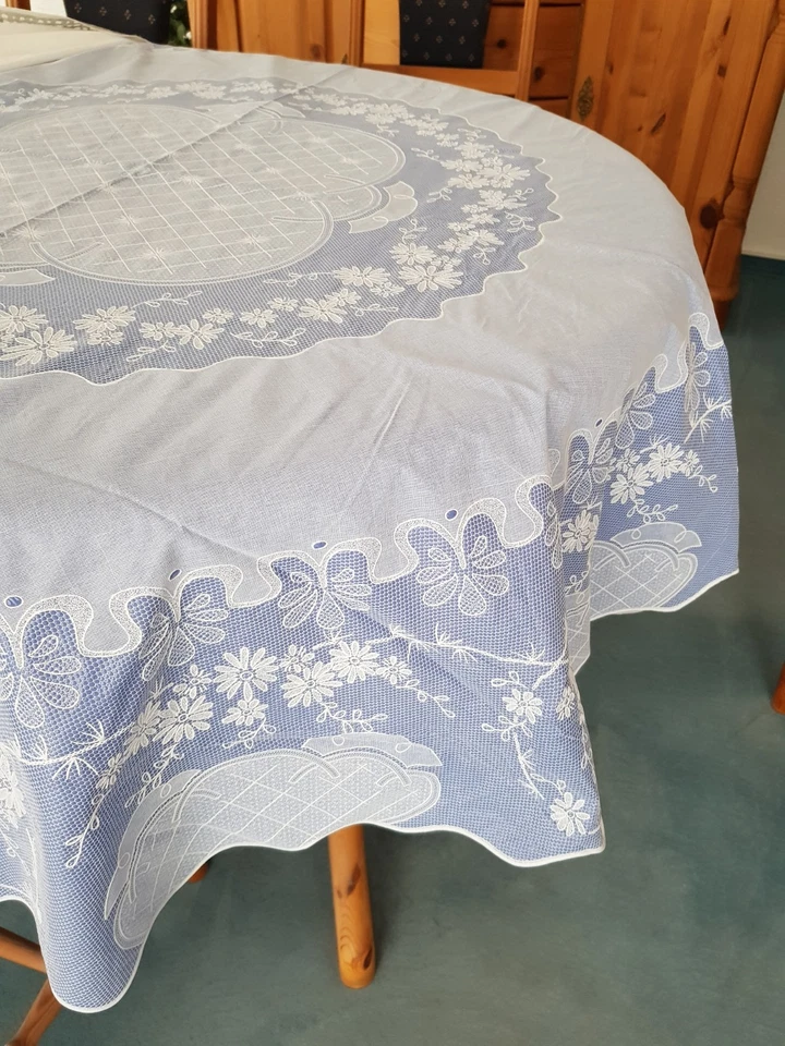 Tischdecke abwaschbar Rund 160 cm Kunststoff 