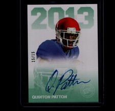 2013 Press Pass - Press Pass Signings Quinton Patton #PPS-QP Green /15 (AU, RC)