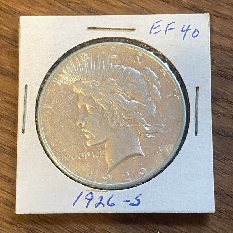 1926 S Peace Dollar XF Roaring 20s 90% Silver San Francisco US Coin