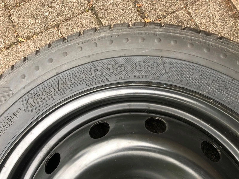 1xkomplette Reserverad Ersatzrad+Felge 185/65R15 88T für Renault Clio,Nissan NP - Bild 3 von 4