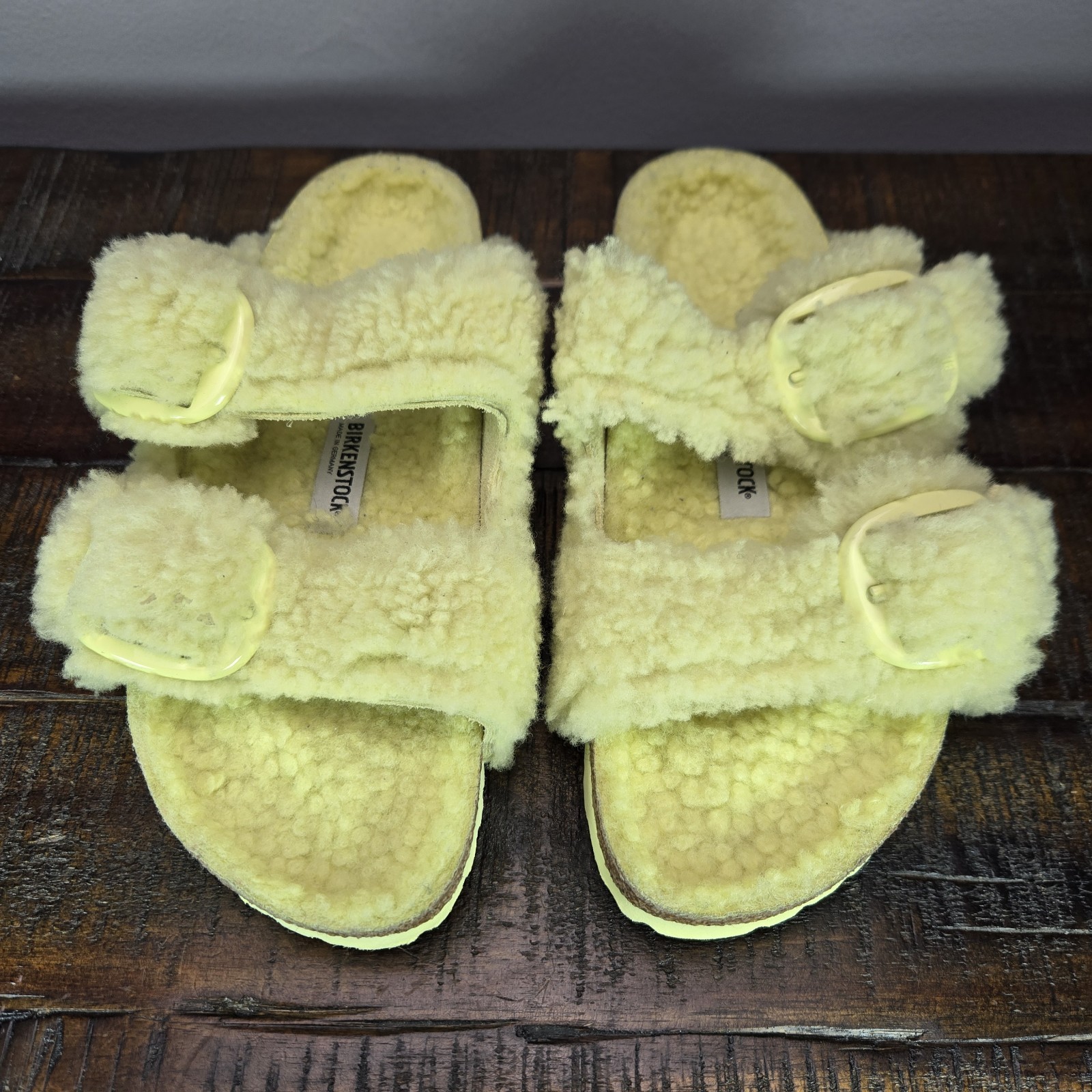 PANTOFOLA D’ORO Sandali stretti Birkenstock Arizona Shearling donna 7 EU 38 giallo marrone