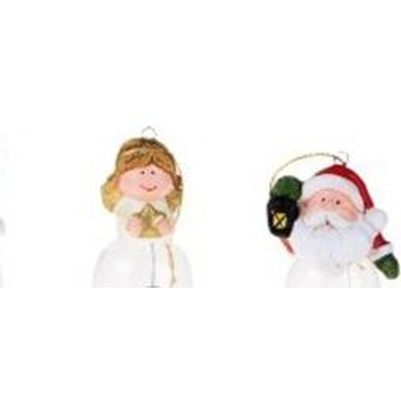 Campanella Natale Vetro Soggetti Resina BRANDANI Decorazione Albero Assortiti, fotografia 3 di 9