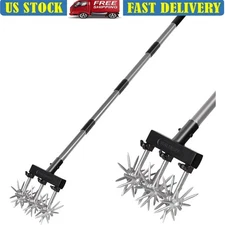 Rotary Cultivator Manual Tiller Gardening Soil Aeration Weed Removal Heavy Duty