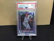 2024 Bowman Chrome EDUARDO TAIT 1st SHIMMER REFRACTOR PSA 10 Gem MT SP Phillies
