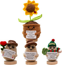 Girasole Positivo – Pianta Di Supporto Emotivo All’Uncinetto – Regalo Mamma, Reg