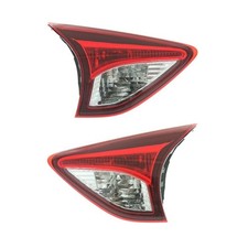 Tail Light Inner Red Lens w/Bulb Liftgate Pair Mazda CX-5 2013-2016 GS GT Sport