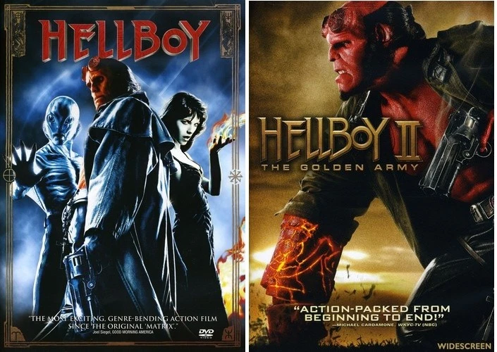 HELLBOY ORIGINAL & HELLBOY II THE GOLDEN ARMY Ron Perlman Double Feature DVD New - Image 2 of 4
