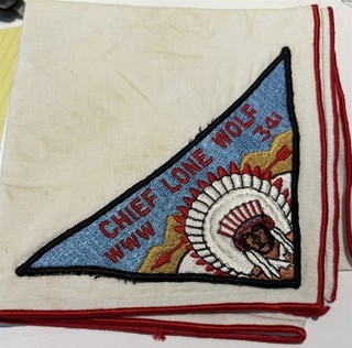 OA Lodge 341 Chief Lone Wolf Neckerchief Boy Scout Texas TT0