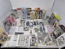 Lot Of 68 Clear Stamps Prima, Blue Fern, Recollections, And Other Mix Brands.