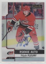 2017-18 O-Pee-Chee Platinum Rookie Autos Rainbow Haydn Fleury #R-HF Auto 1u6