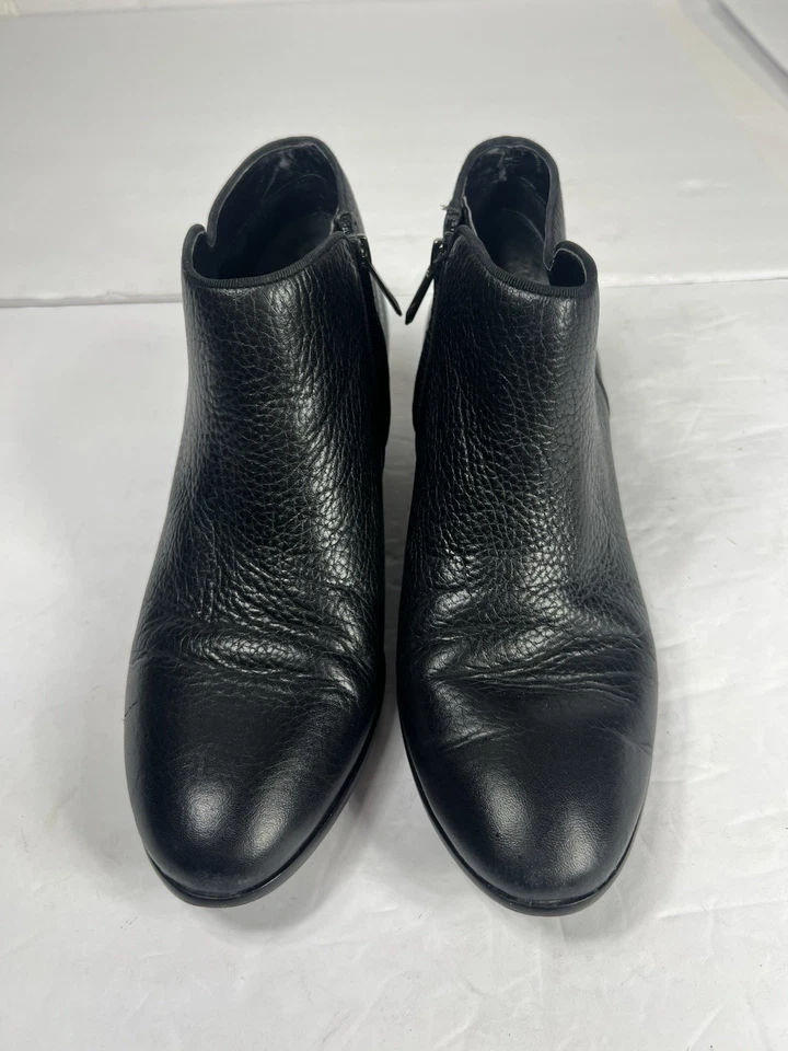 Sam Edelman Petty Mujer Talla 8.5 Cuero Negro Cremallera Lateral Botines Zapatos Foto 2 de 4
