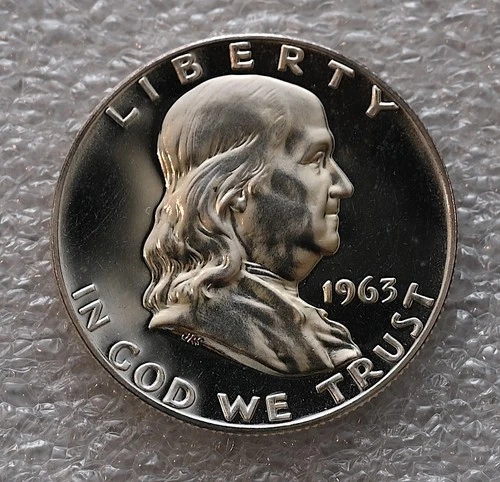 1963-Franklin Proof Half Dollar-90% Silver-No Reserve