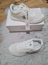 Image of Calvin Klein Mens White Lightweight Trainers Size 10UK Brand New