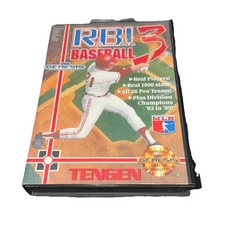 Sega Genesis RBI Baseball 3 CIB Video Game Cleaned & Tested