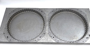 Commercial Double 9.5" Fluted Tart Quiche Mold Pan Aluminum Bakery Tool Baking
