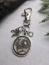 Dandelion Butterfly Bag Charm / Purse Charm / Nature Keychain Gifts