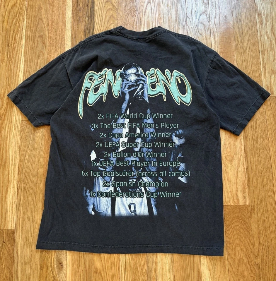 Camiseta Grande Calcio Mia Ronaldo Nazario El Fenomeno Brasil Blokecore Gráfico Foto 2 de 4