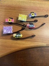 Lot of 6 Mom Life Straw Toppers for Stanley Cup 30 40 Oz, Tumbler, Silicone ...