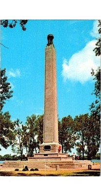 Crystal Point Perry Monument Color Postcard 1950s Doric Column Presque Isle PA