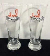 Yuengling Bock Beer Pilsner Glasses “America's Oldest Brewery “   Pair (2) EUC