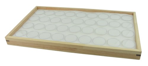 Stackable Natural Wooden Jewellery Display Tray with Choice of Insert - Picture 7 of 30