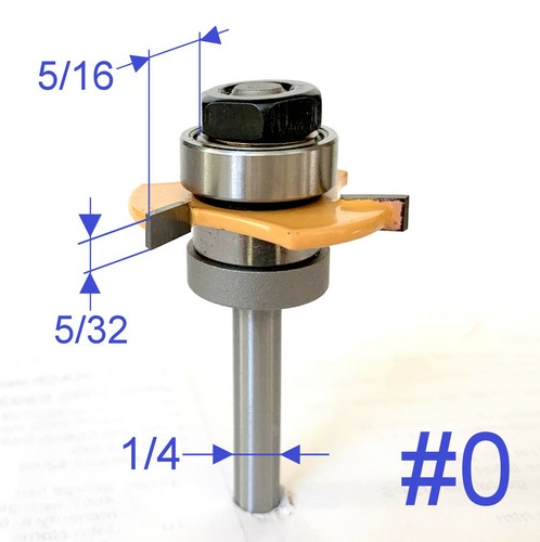 1 pc 1/4" SH Biscuit #0 Slotting 5/32"x5/16" Joint Assembly Router Bit sct-888 - Picture 4 of 12