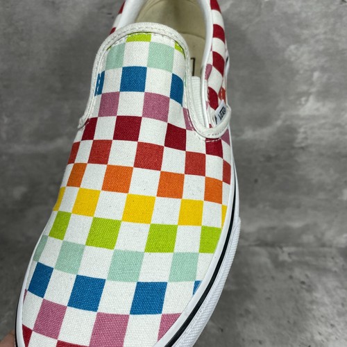 VANS Multi Color Checkered Slip On Women's Flats Loafers Size 7 - Picture 11 of 14