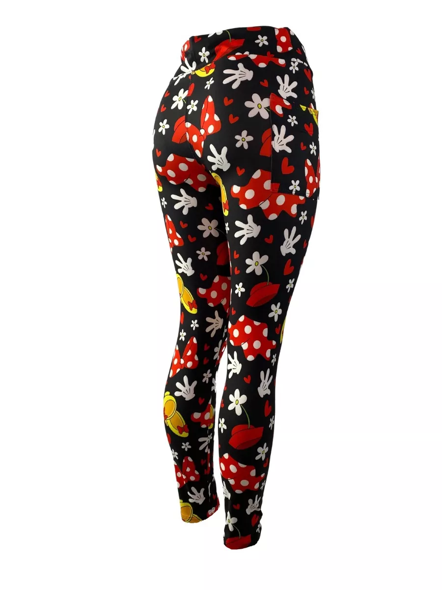 Minnie Mouse In Pieces Super Soft Leggings in Multiple Sizes with POCKETS