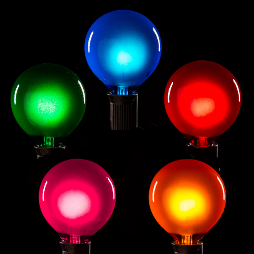 G50 Assorted Color Outdoor Patio String Lights Green Wire Party Christmas - Picture 4 of 7