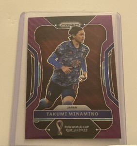 2022 Panini Prizm FIFA World Cup Takumi Minamino Purple Wave /99 Japan #133
