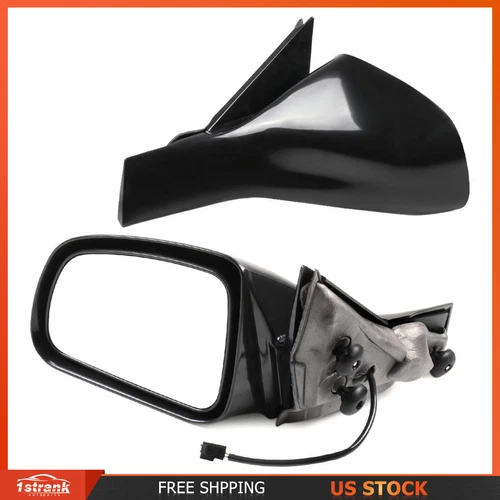 Black For 2004-08 Pontiac Grand Prix Pair Side Mirrors Power Heated No-Fold
