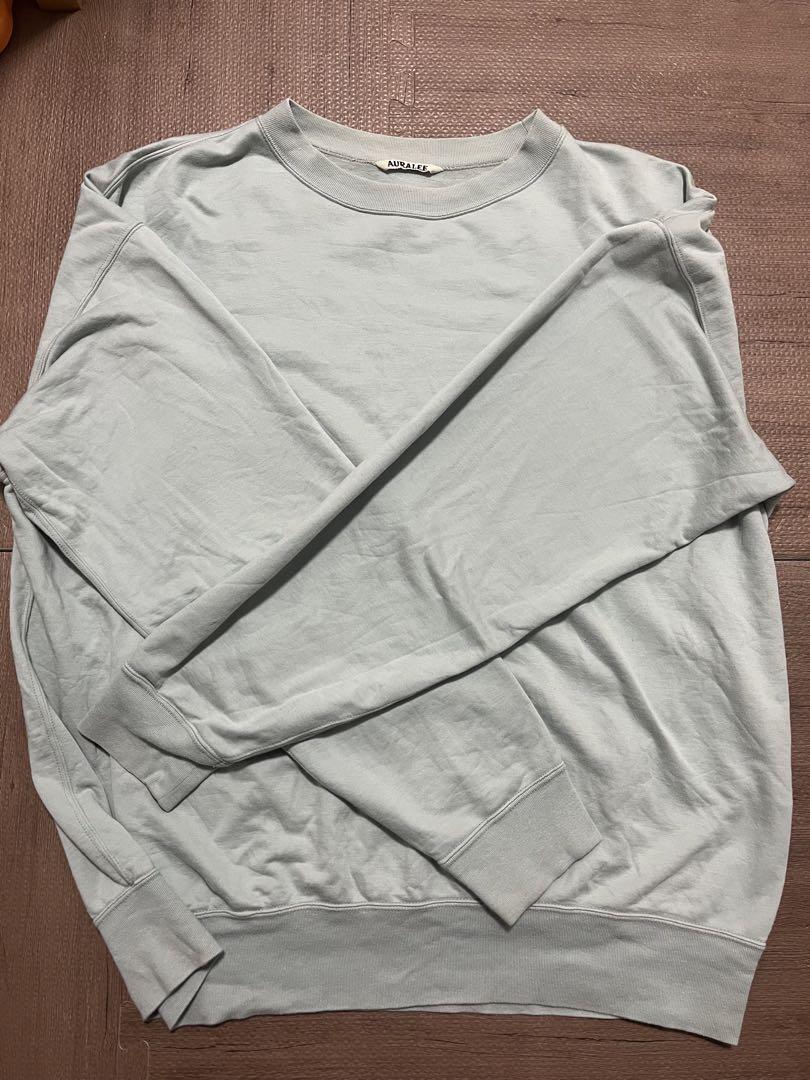 AURALEE Super High Gauge Mint Green Sweatshirt M Lightly AURALEE Super High Gauge Mint Green Sweatshirt M Lightly