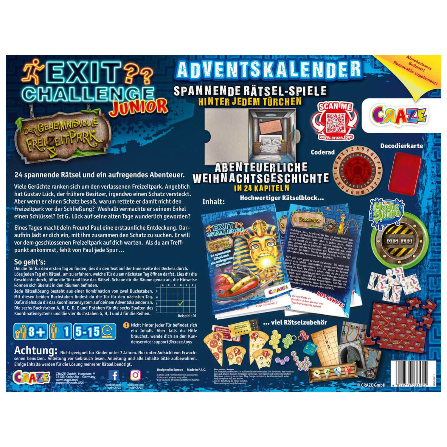 Thumbnail - Craze 33425 Adventskalender Exit Challenge 2021 Rätsel Escape Rooms