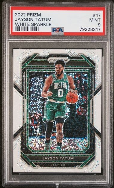 2022 Panini Prizm #17 Jayson Tatum White Sparkle 🔥SSP🔥 MINT