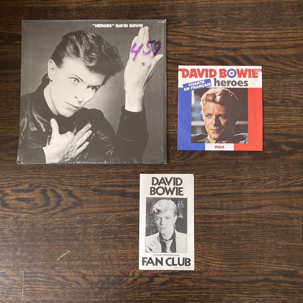 David Bowie - Heroes - 1977 US 1st Press Album in Shrink W/45rpm