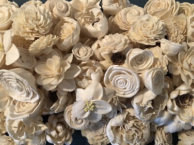 183 Assorted Sola Wooden Flowers Different Sizes And Types Of Flowers