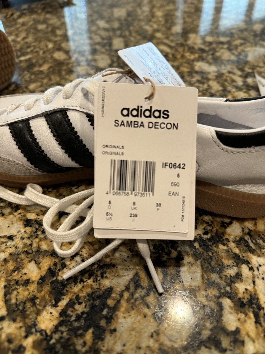 Adidas Samba Decon White Black Gum *NIB* M 5.5 W 7.5 | eBay