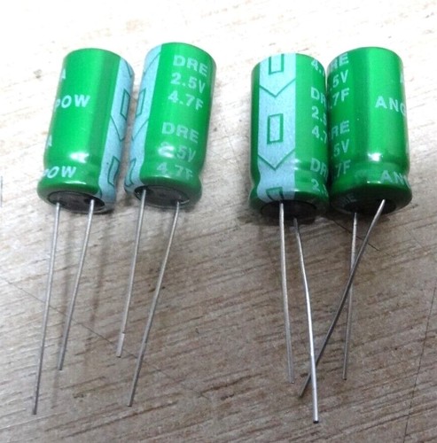 4x 4.7F 2.5V super capacitor DRE475S0EG20RRDAP 4700000uf SAMXON A1A ...