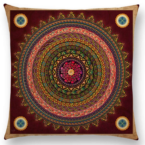 Bible Mandala Middle East Armenia India Oriental Bliss Moon Ararat Cushion Cover - Picture 4 of 37