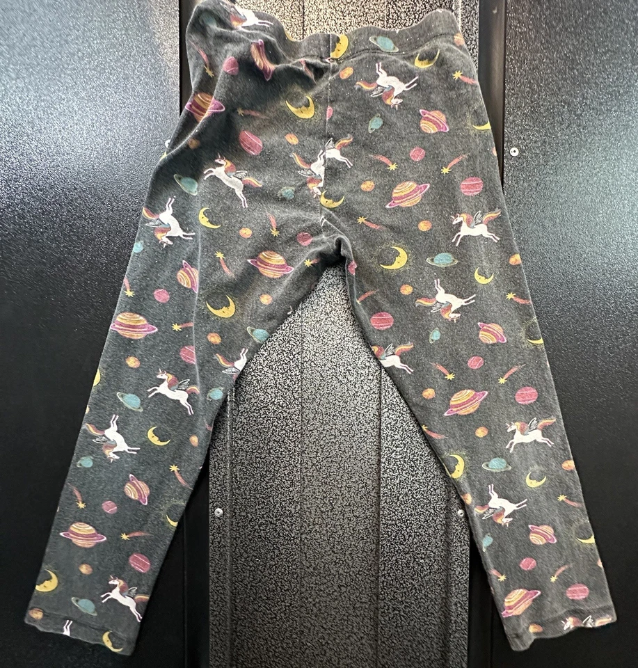 Girls 7/8 M Kid Nation Leggings Jeggings Capri Unicorn Planets Space - Image 2 of 4