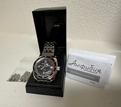 Vostok Amphibia 200m Automatic Mechanical Watch with Custom Bezel