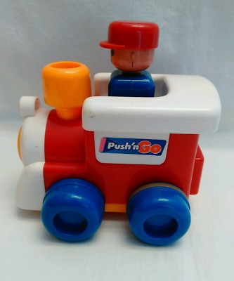 Vintage 1991 TOMY Push'N Go Train Engine  -- Retired Friction Toy --Works Great!