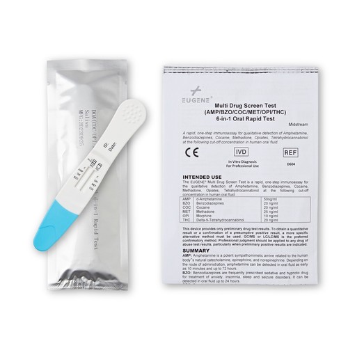 Saliva Drug Test 6 in 1 Testing Kit Oral Test Cannabis Cocaine Heroin More Kits - 第 3/5 張圖片