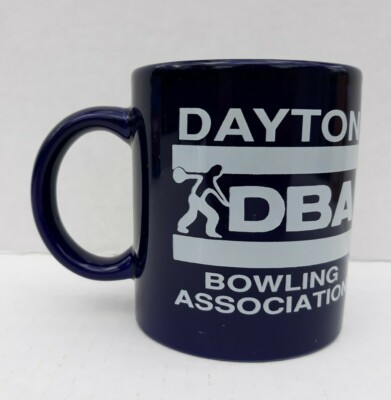 Vintage Dayton Ohio Bowling Association Mug DBA 150 Pins Over Average 2-22-90