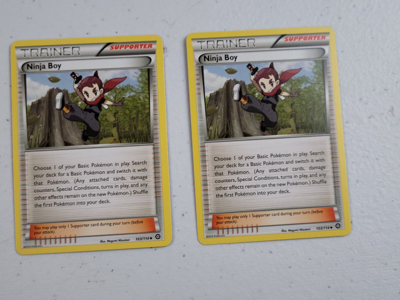 2x Ninja Boy 103/114 Steam Siege Regular Uncommon Pokemon Card Playset