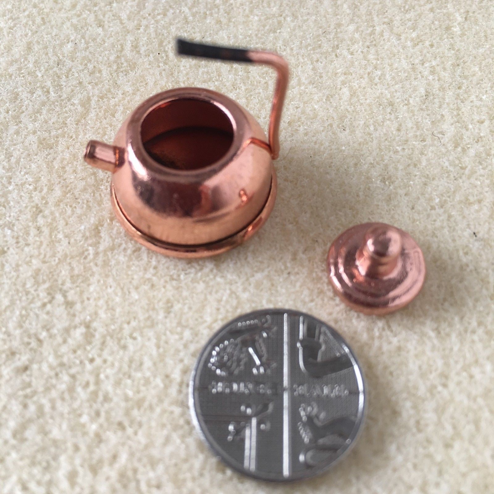 Dolls House KETTLE COPPER Traditional Kitchen/Cooker/Stove Shop 112