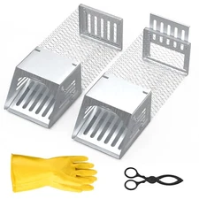 2Pcs Humane Mouse Trap Rat Trap Rodent Trap Live Catch Cage Easy to Set Up Reuse