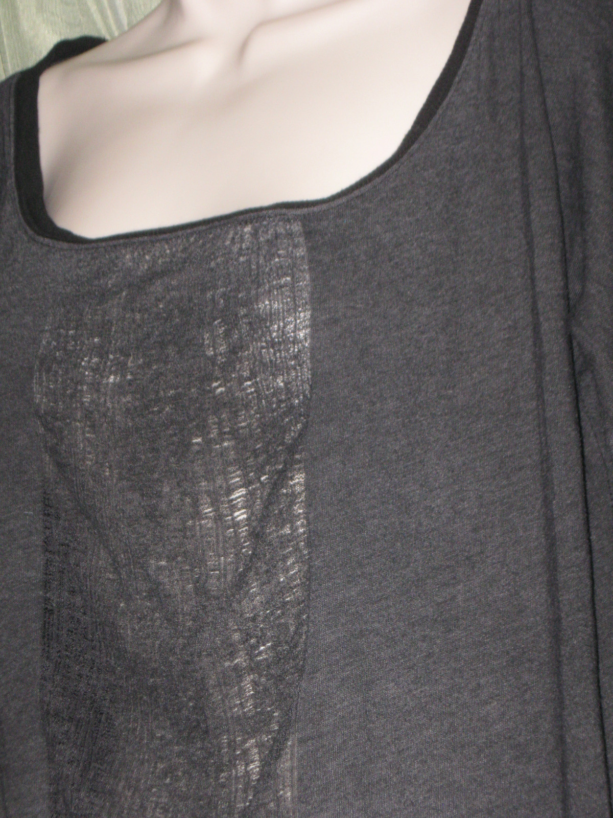 RAQUEL ALLEGRA BASIC Pullover Charcoal Distressed… - image 5