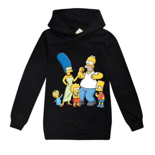 T-shirt manica corta bambini The Simpson casual felpa con cappuccio abbigliamento sportivo regalo compleanno - Foto 17 di 51