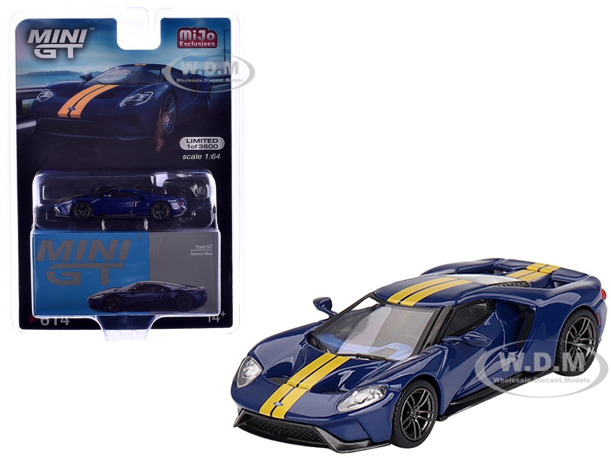 FORD GT SUNOCO BLUE LTD ED 3600 PCS 1/64 DIECAST MODEL CAR BY MINI
